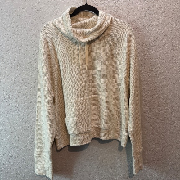 OFFLINE by Aerie Sweaters - OFFLINE by Aerie Cowl Neck Knit Hoodie XL Cream Athleisure Loungewear